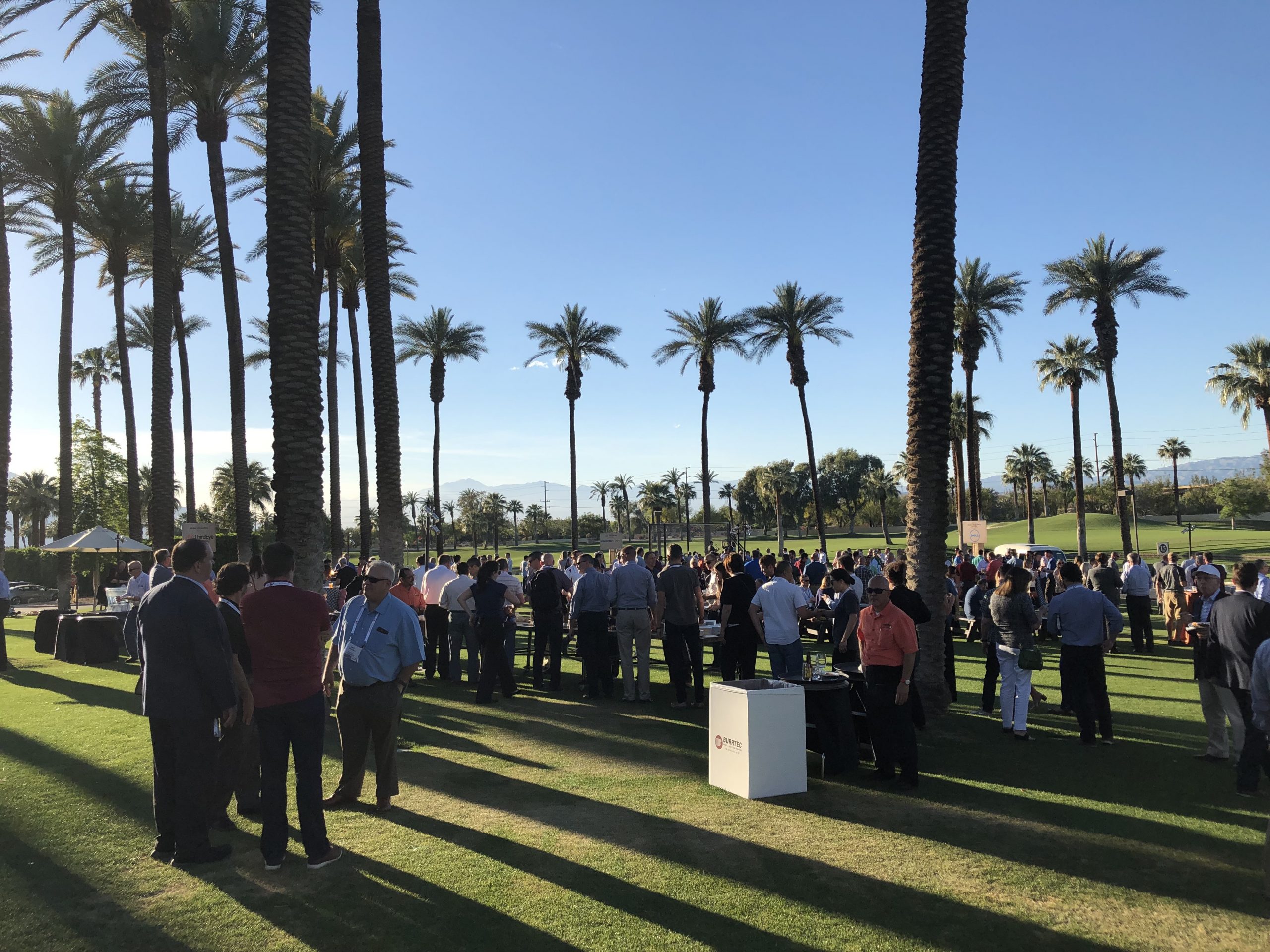 event participants networking and bonding at JW Marriott Desert Spring Resort's west lawn