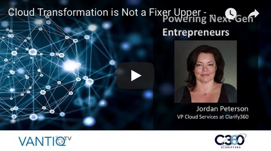 VANTIQ TV-guest speaker Jordan Peterson VP cloud Service at Clarify360, Powering Next Gen Entrepreneurs