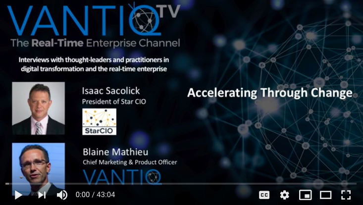 VANTIQ TV-guest speaker Isaac Sacolick President of Star CIO, Accelerating Through Change