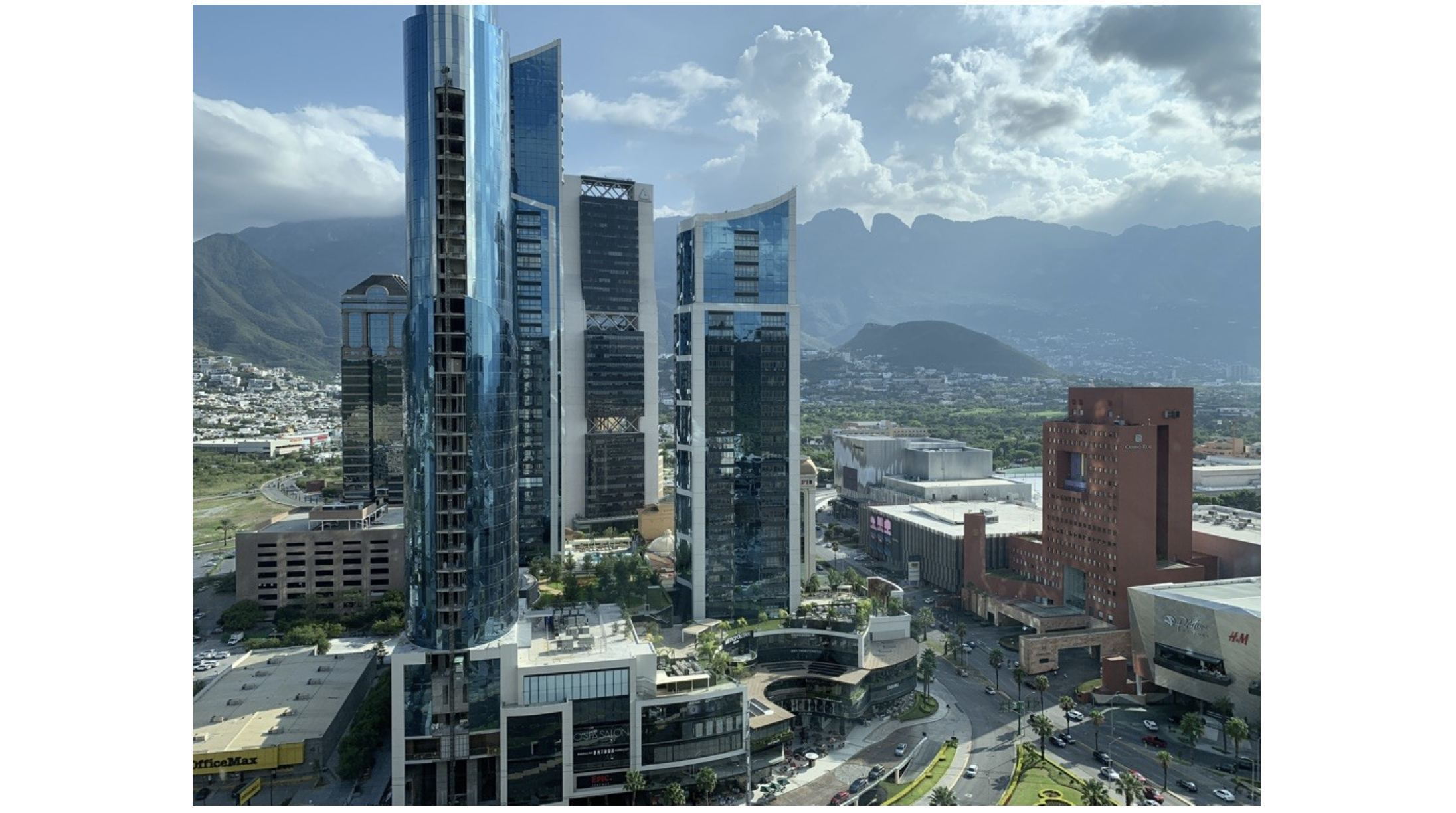 photograph of Monterrey Mexico skyscrapers