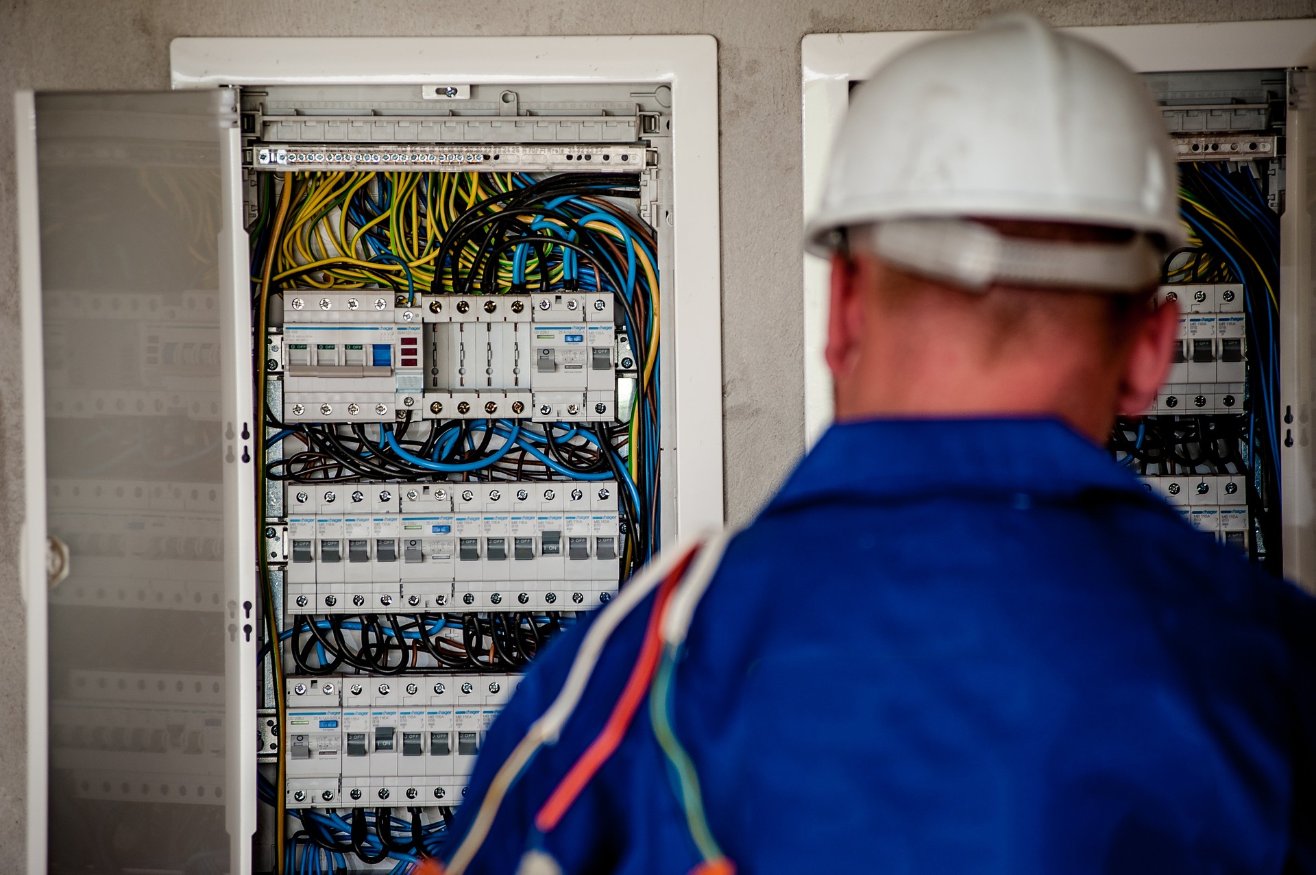 a worker in the field service industry checking equipment