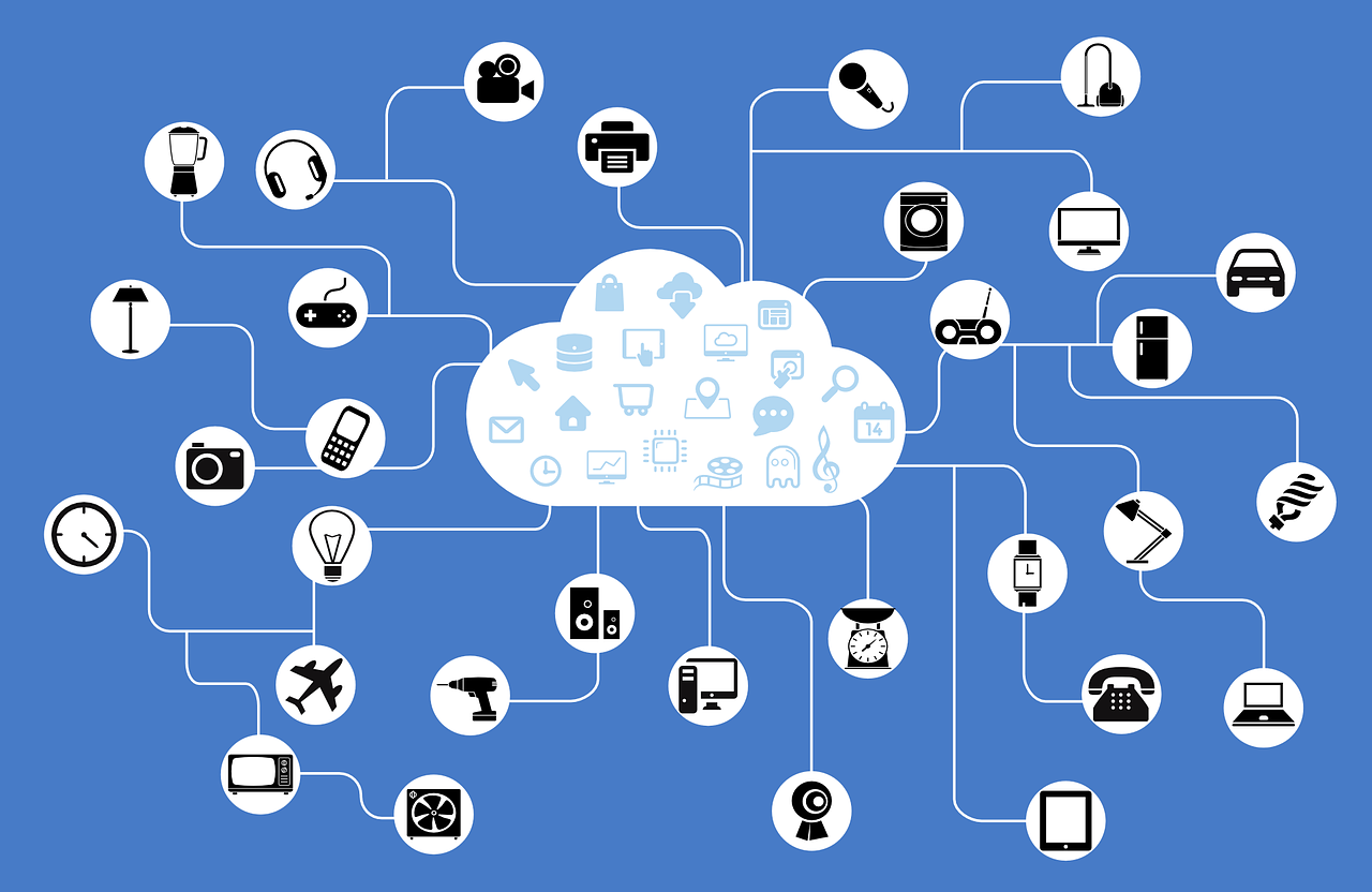 a cloud network graphic that shows the ongoing expansion of the Internet of Things