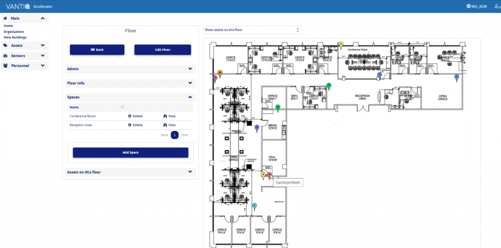 VANTIQ Smart Office Floorplan